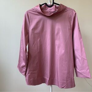 COS cowl neck dark pink top